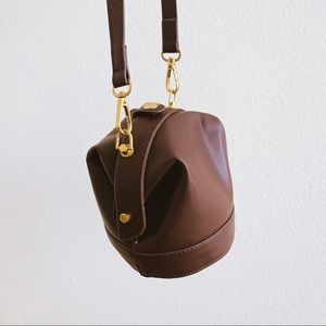 Structured Clasp Crossbody Bag